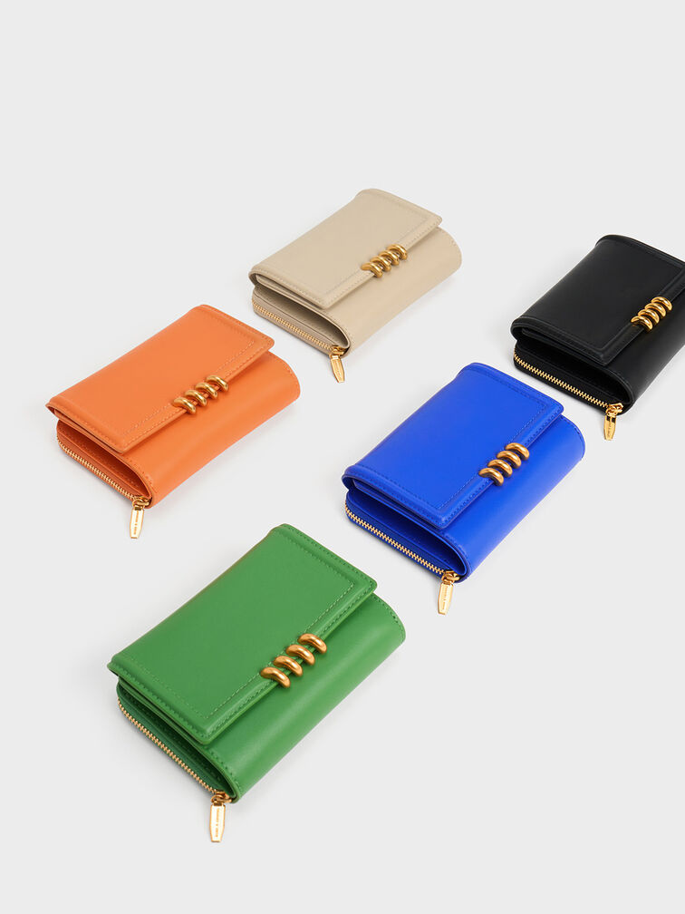 Osiris Metallic Accent Wallet, Beige, hi-res