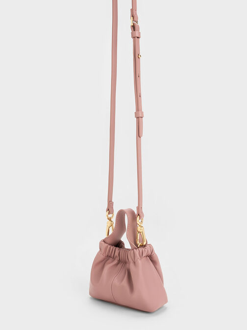 Mini Ally Ruched Slouchy Bag, Mauve, hi-res