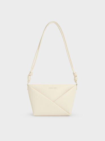 Midori Geometric Crossbody Bag Cream