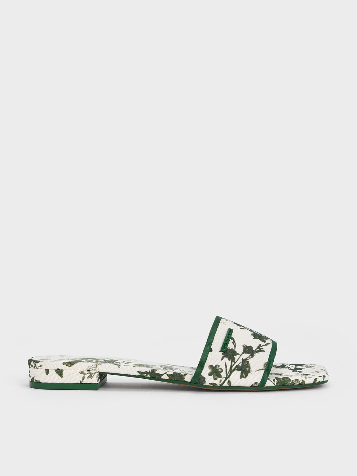 Green best sale floral sandals