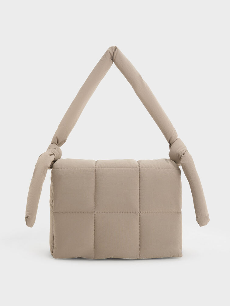 Mini Casual Square Crossbody Bag - Nylon Top Handles Purse,Small