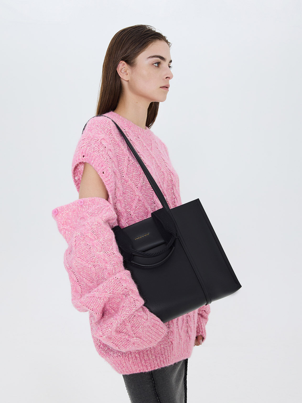 Black Shalia Tote Bag CHARLES KEITH SG
