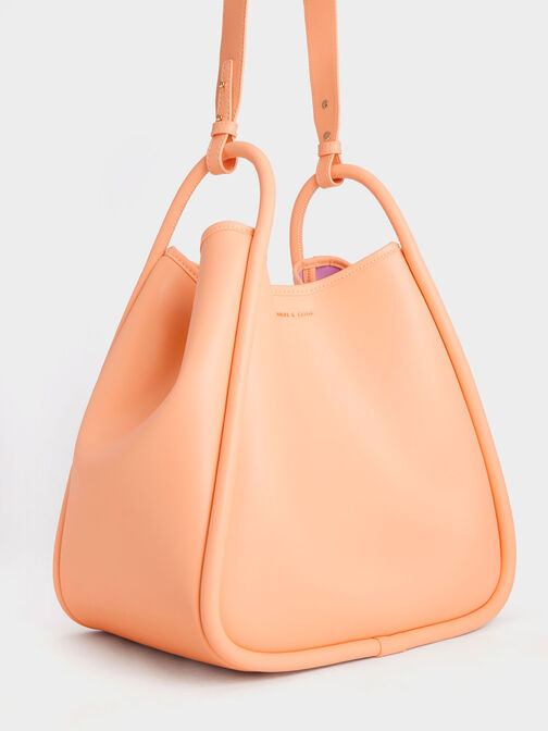 Tubular Slouchy Tote Bag, Orange, hi-res