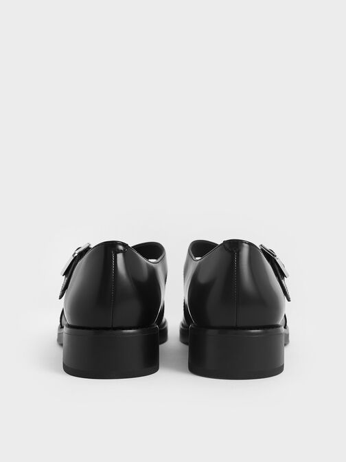 Crossover-Strap Buckled Mary Janes, Black Box, hi-res