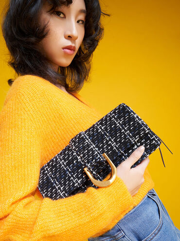 Gabine Tweed Shoulder Bag, Multi, hi-res