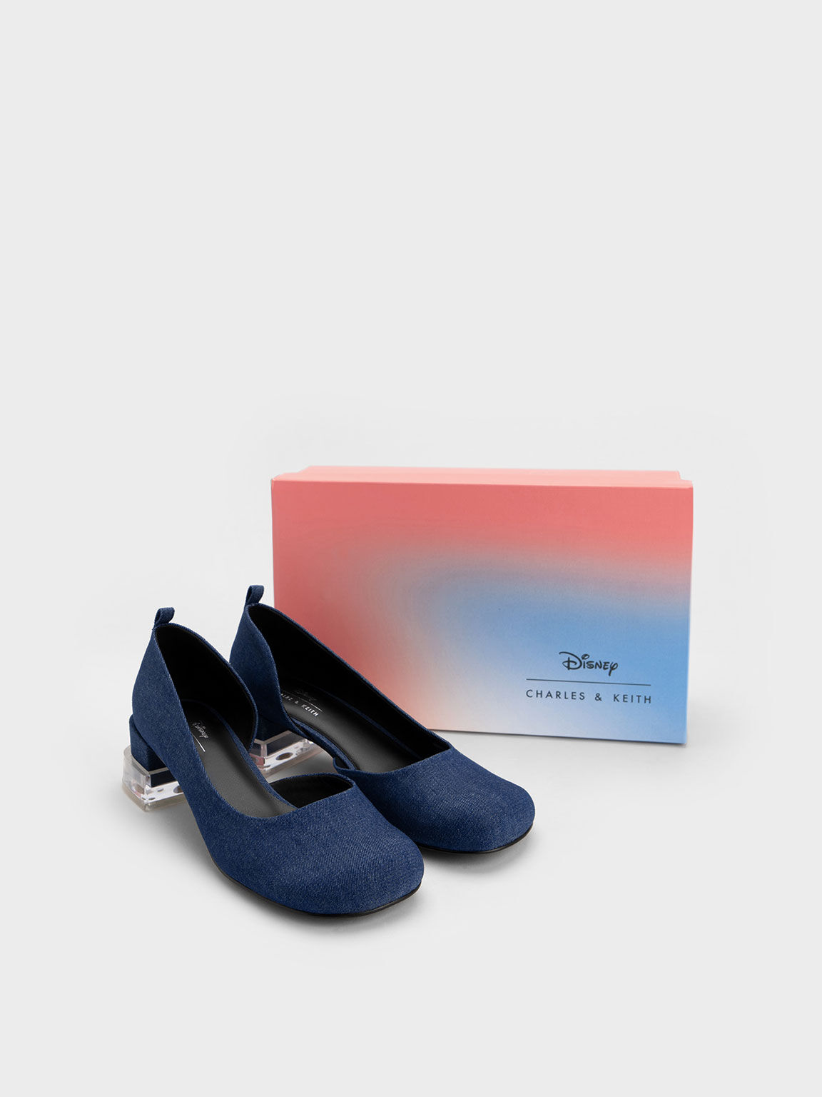 Judy Hopps Chain-Strap Denim D'Orsay Pumps, Blue, hi-res