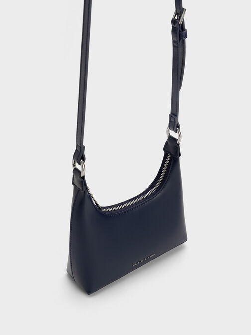 Cobalt Minta Chain-Link Hobo Bag - CHARLES & KEITH US