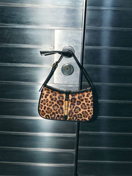 Cesia Leopard-Print Metallic-Accent Shoulder Bag, Multi, hi-res