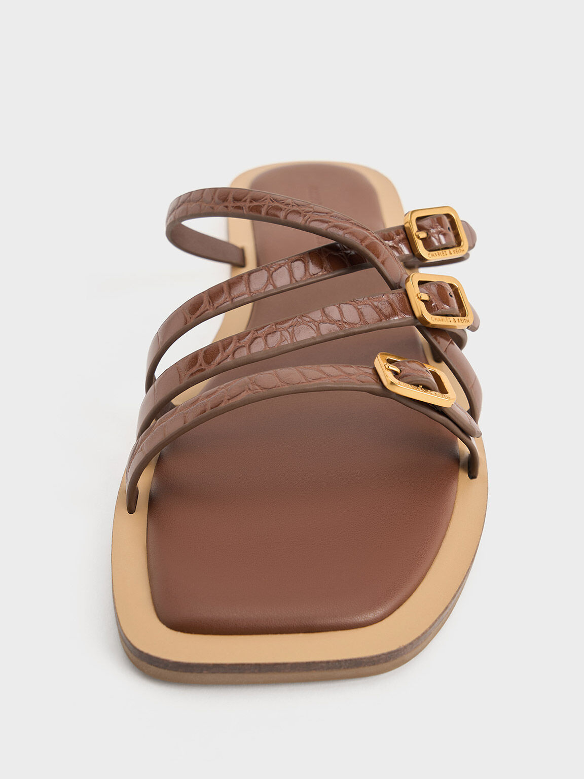 Croc print sales sandals