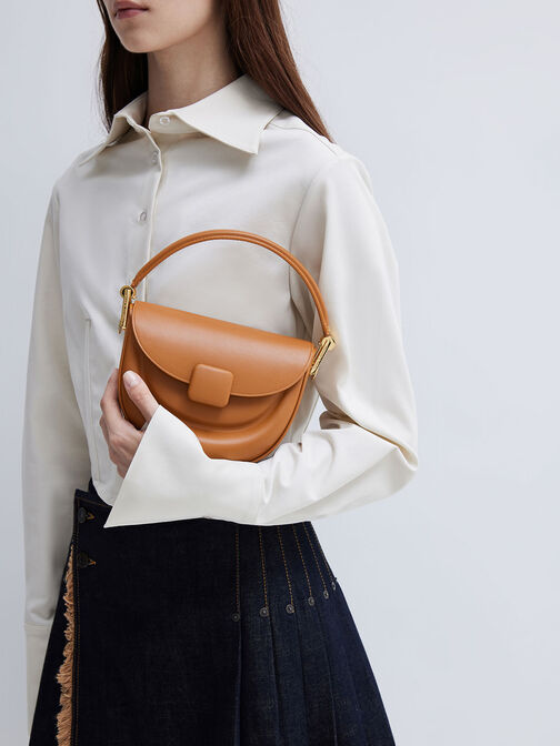 Koa Half-Moon Saddle Bag, Chocolate, hi-res