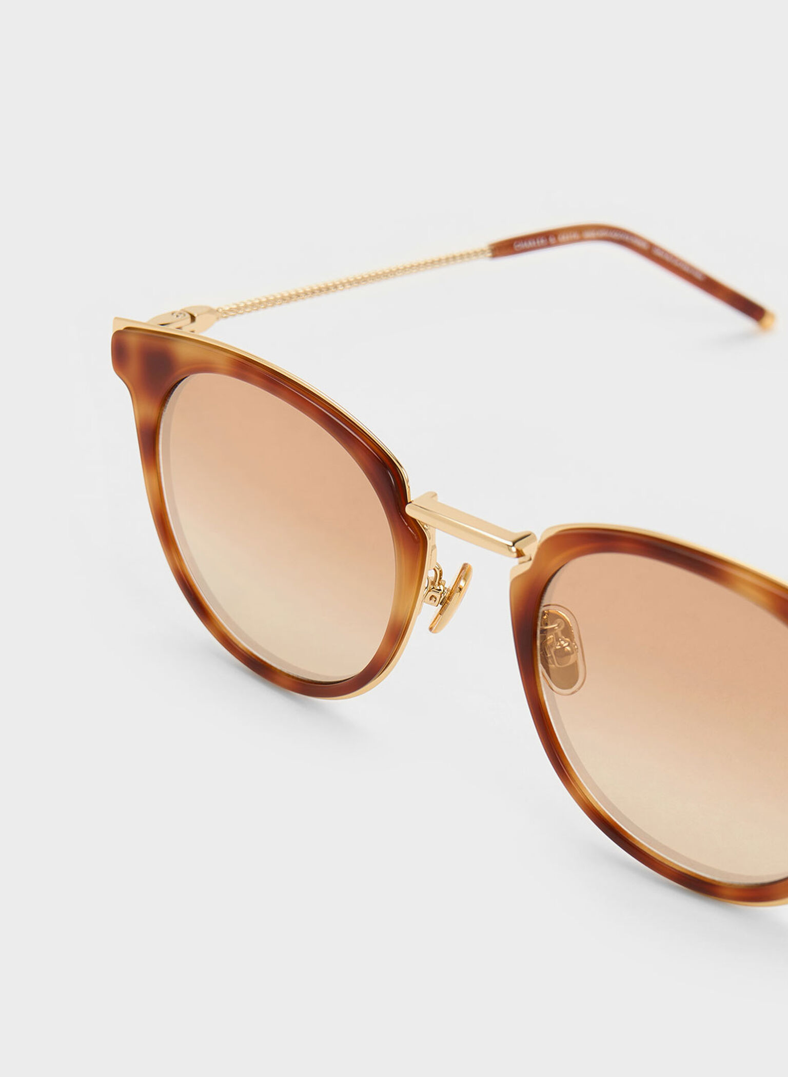 Oval Recycled Acetate Sunglasses, T. Shell, hi-res