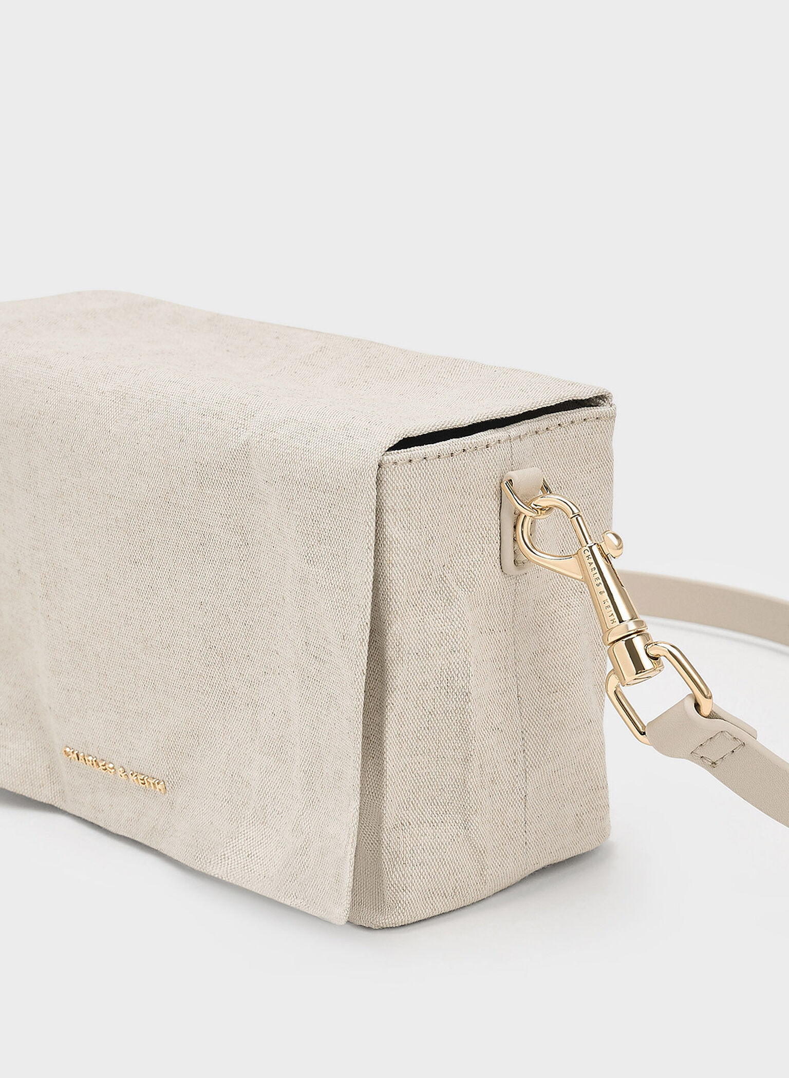 Matina Canvas Crossbody Bag, Beige, hi-res