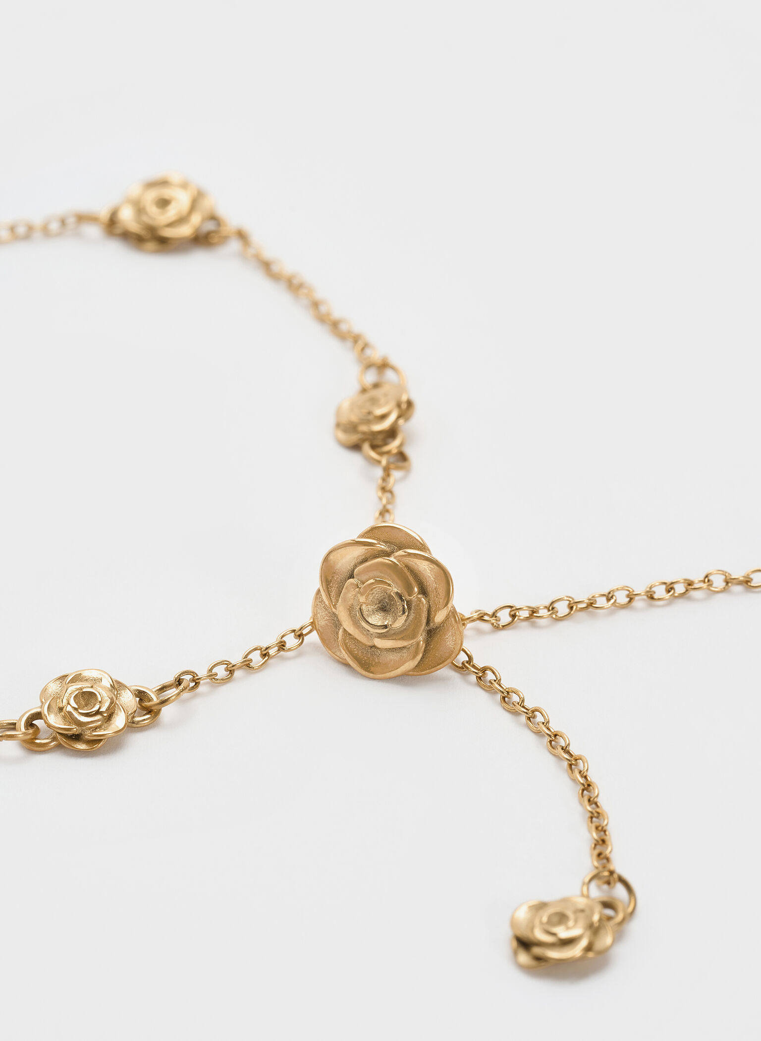 Rosalind Flower-Motif Bracelet, Brush Gold, hi-res