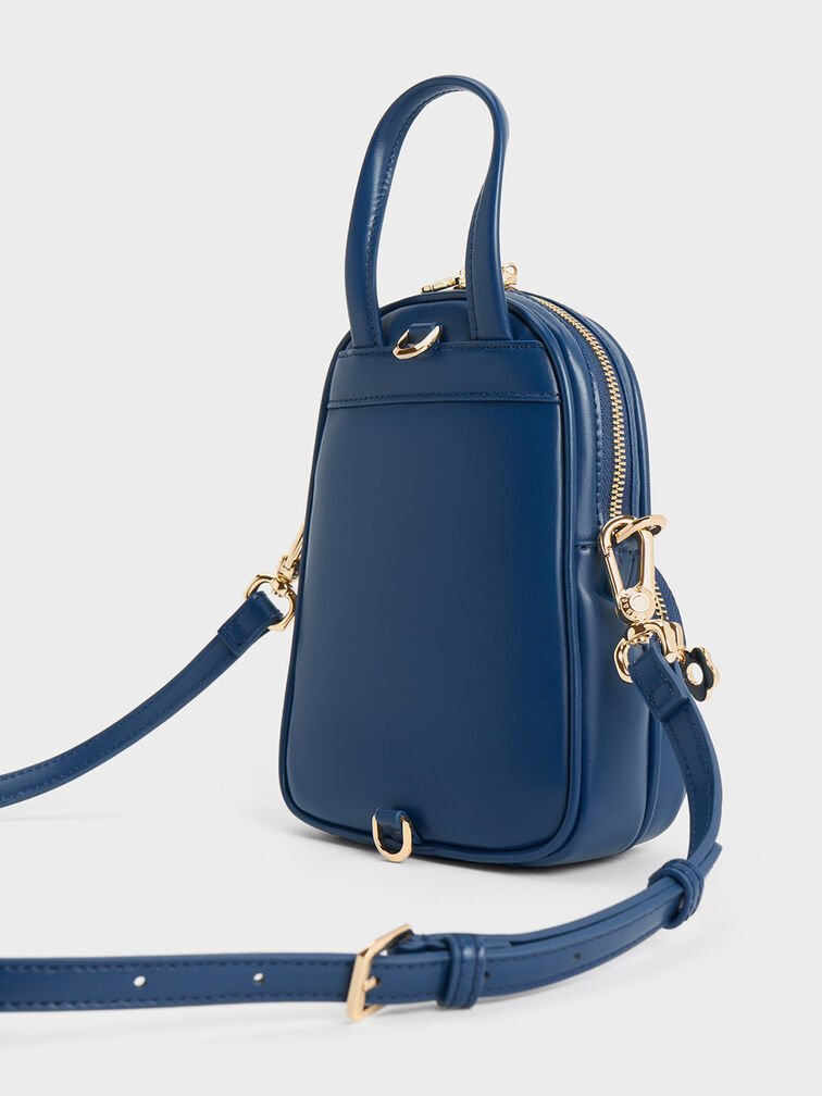 Minka Double Pocket Crossbody Bag, Navy, hi-res