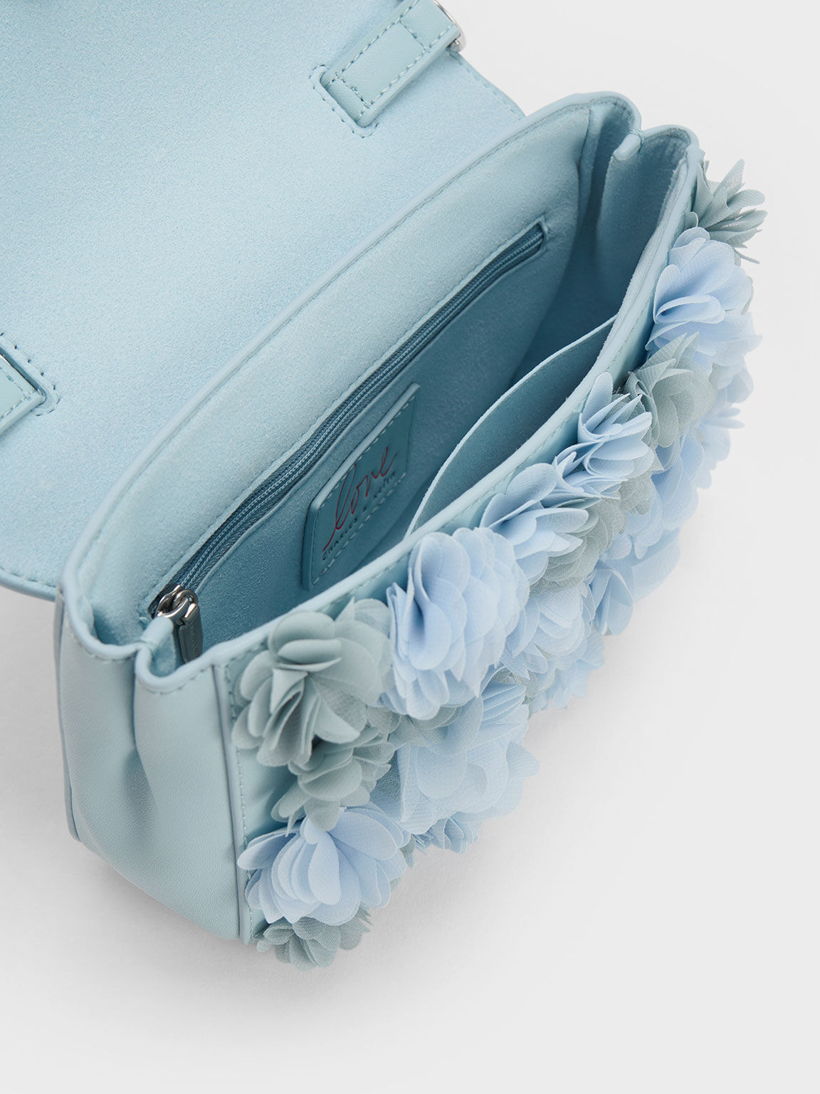 浪漫花海手提包, 淺藍色, hi-res