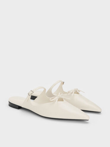 Bow Mary Jane Mules, Chalk, hi-res