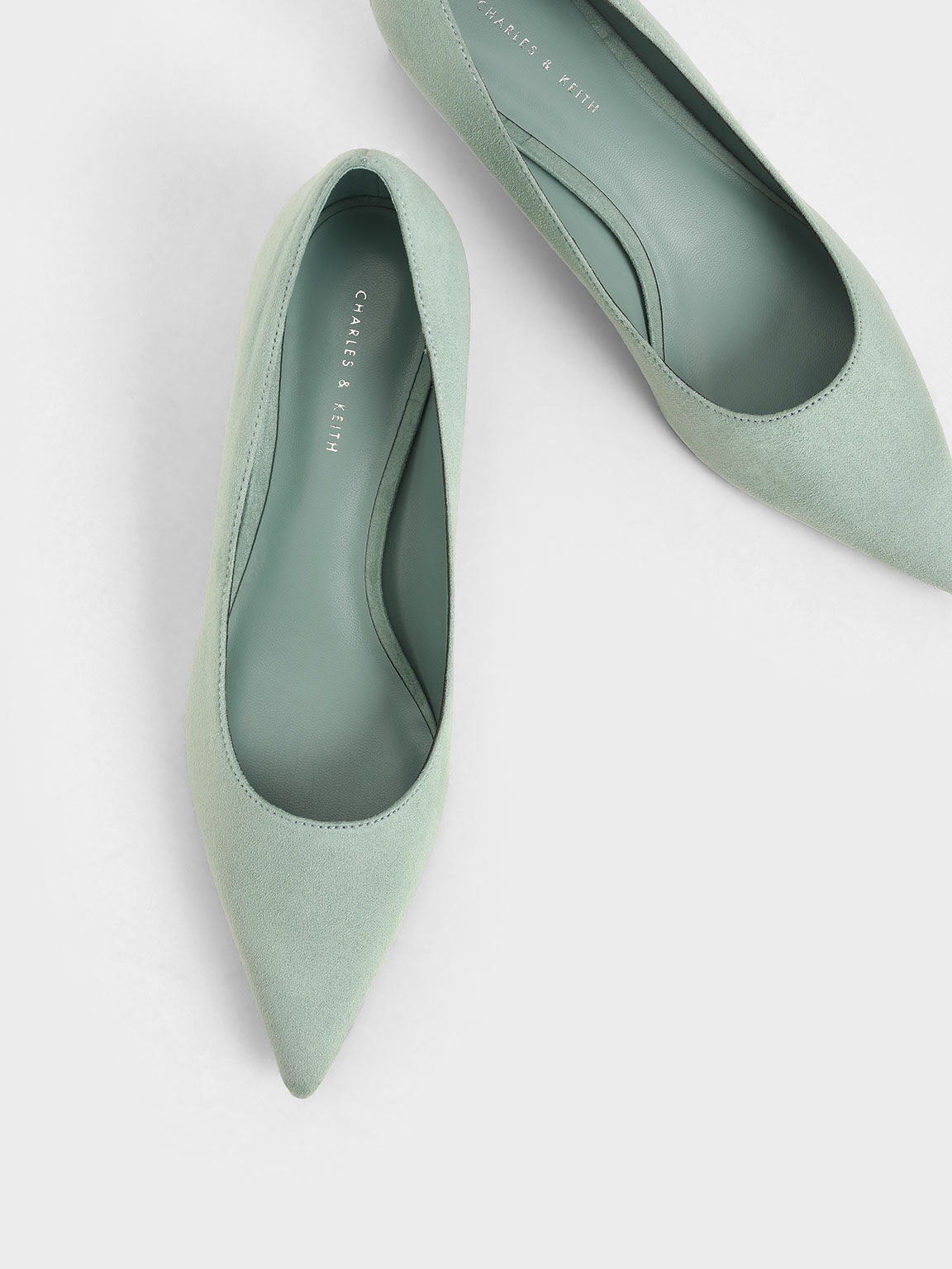 Textured Trapeze Heel Pumps, Mint Green, hi-res