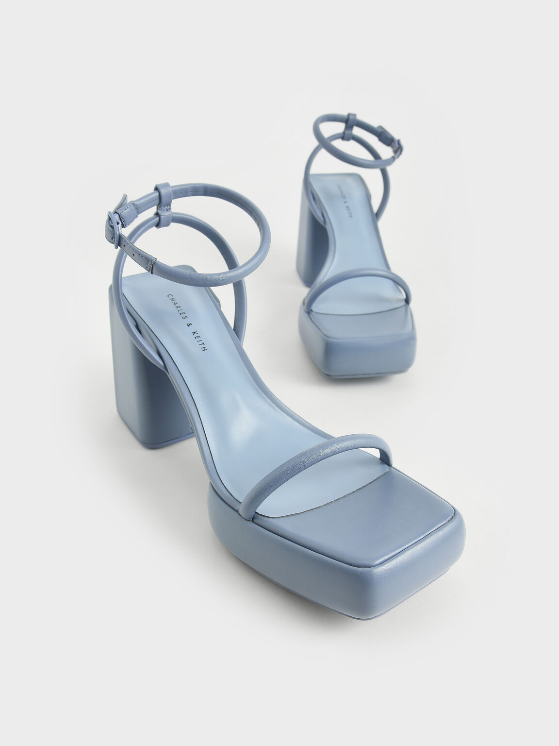 Lucile Platform Calf Boots, Blue, hi-res