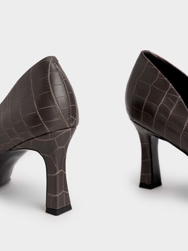 Chain Link D'Orsay Pumps, Animal Print Brown, hi-res