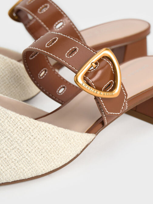 Sepphe Cut-Out Tweed Heeled Mules, Multi, hi-res