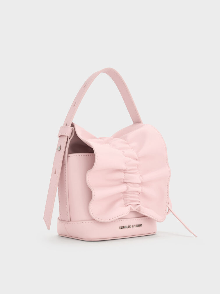 Kadee Ruched Mini Bag, Cotton Candy Pink, hi-res