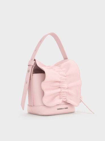 Kadee Ruched Mini Bag, Cotton Candy Pink, hi-res