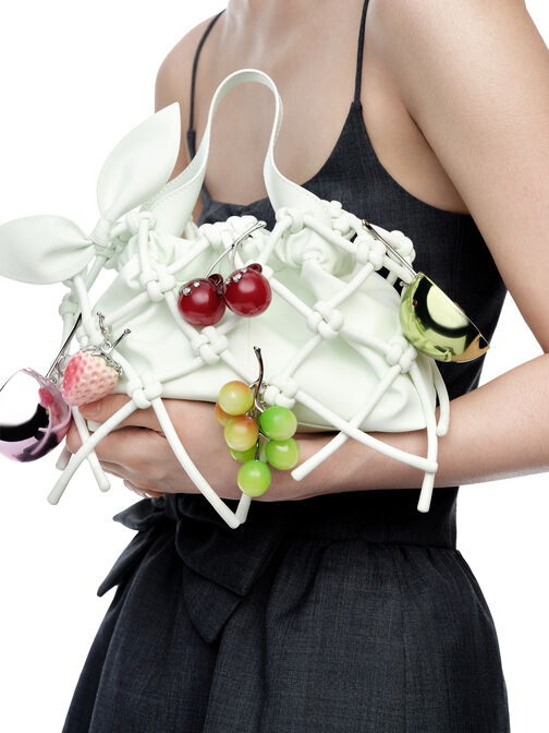 Ally Ruched Slouchy Knotted Bag, Mint Sorbet, hi-res