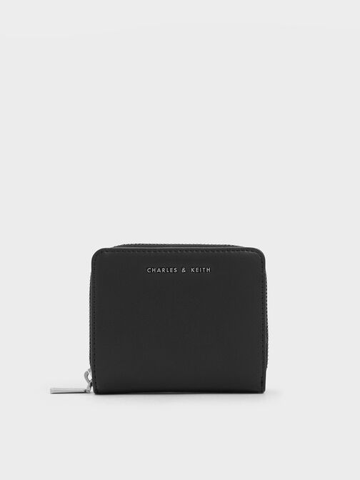 Zip-Around Small Wallet, Noir, hi-res