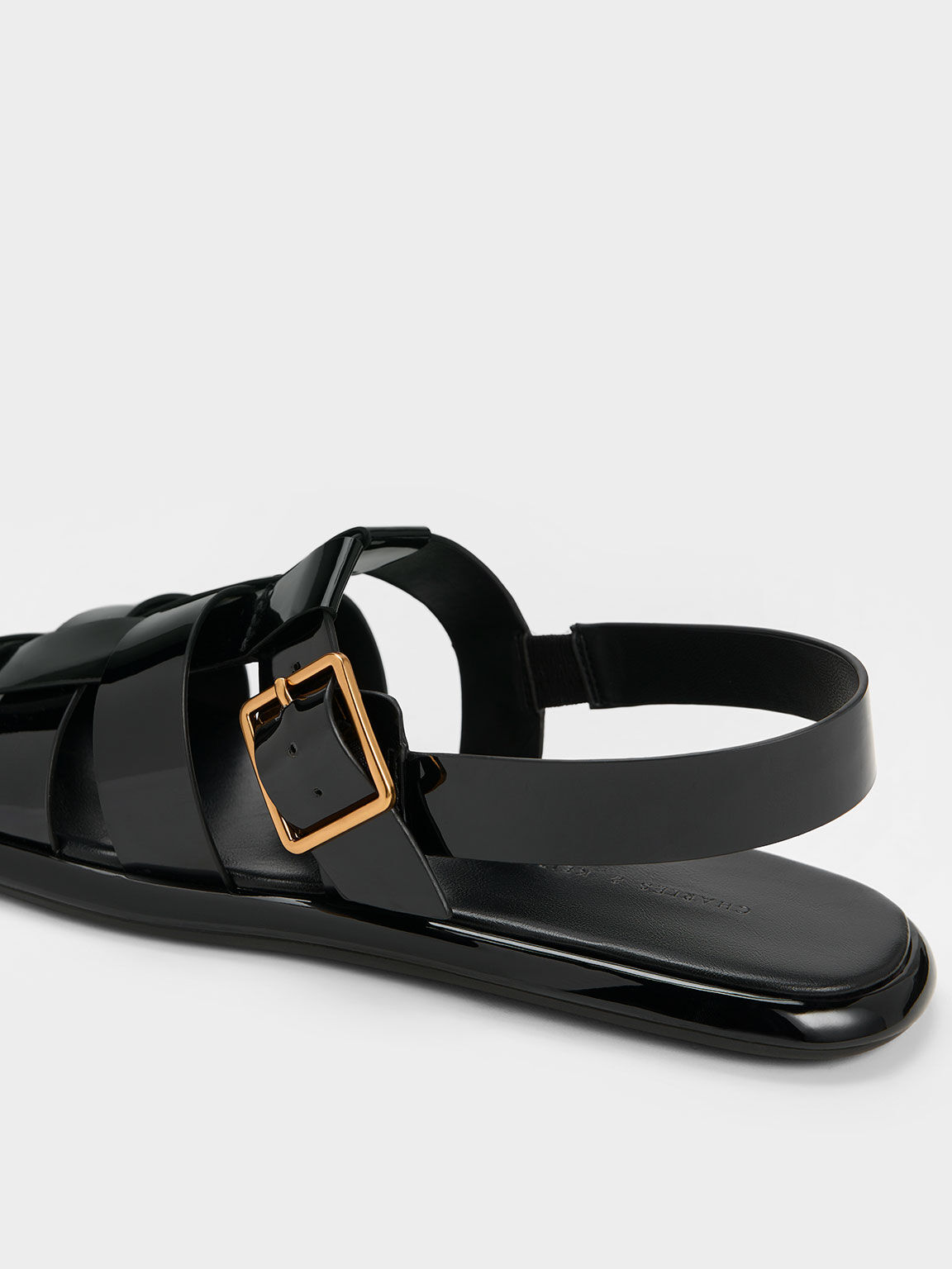 Black caged heel sandals new arrivals