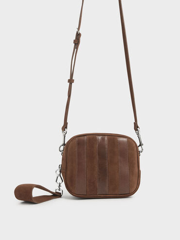 Leather Mini Crossbody Bag (Kid Suede), Cognac, hi-res