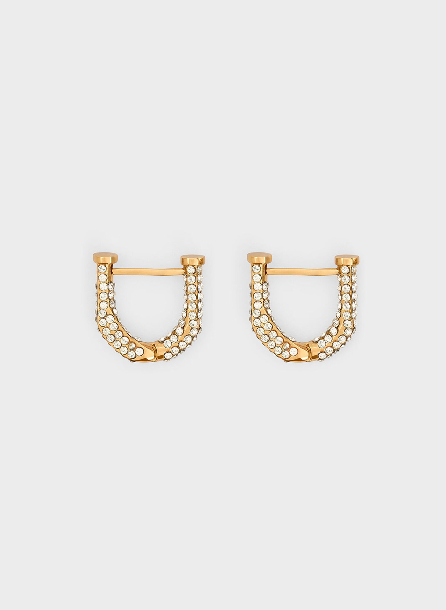 Gabine Swarovski Crystal Huggie Earrings, Gold, hi-res