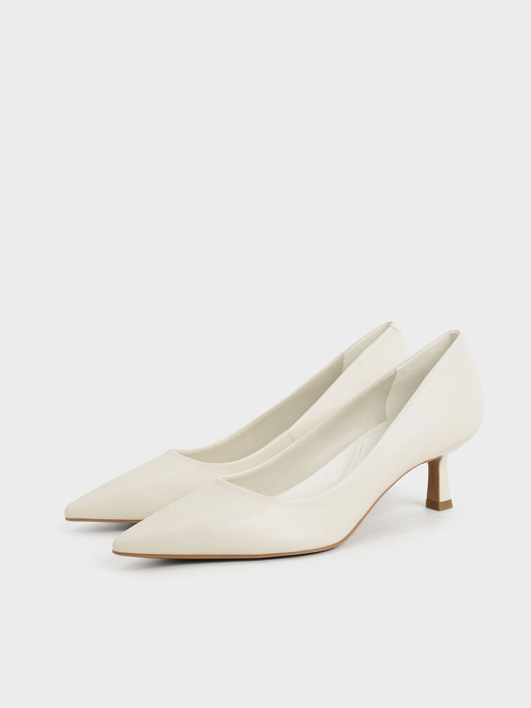 Emmy Pointed Kitten Heel Pumps, Chalk, hi-res