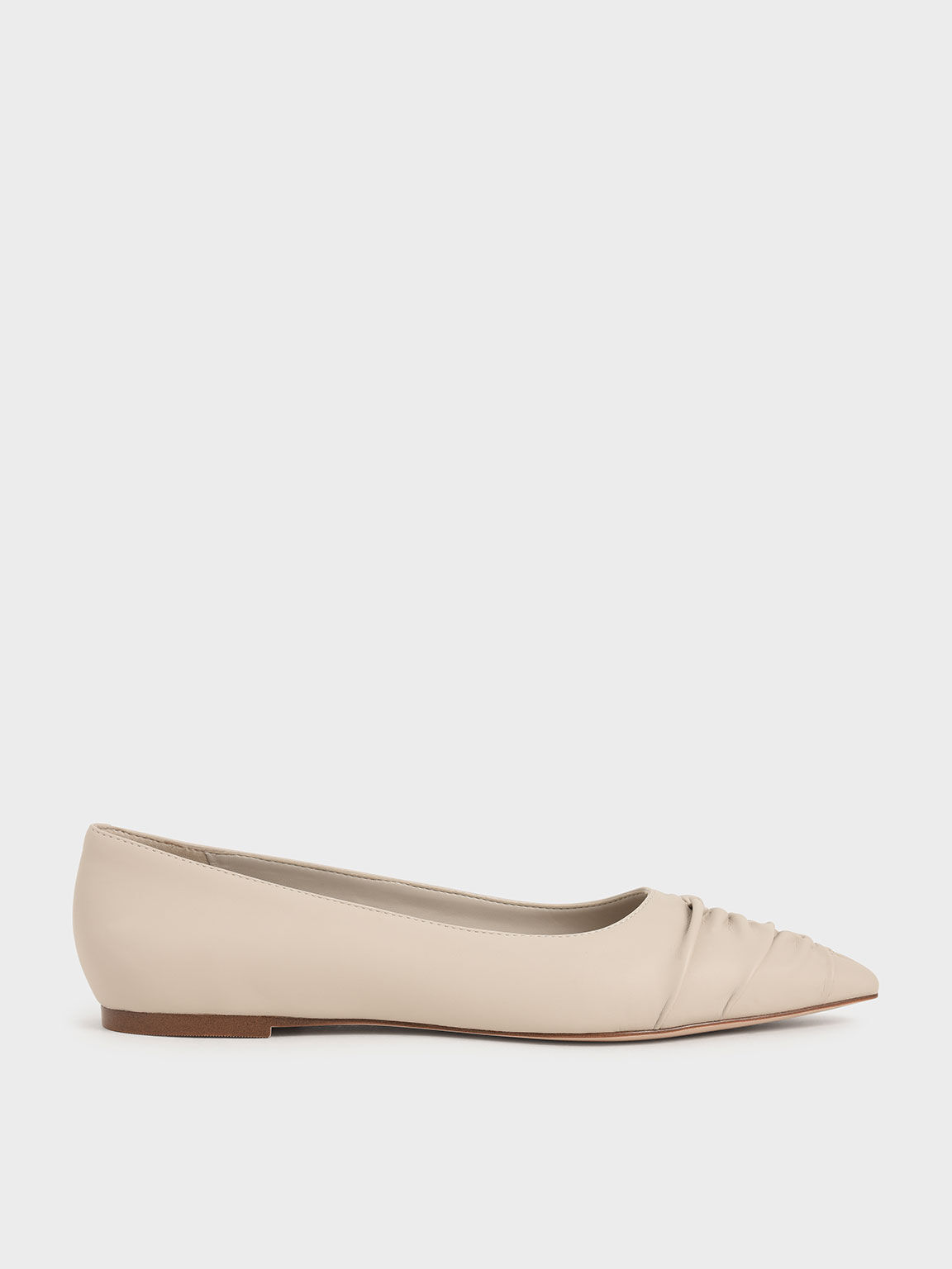 taupe ballet flats