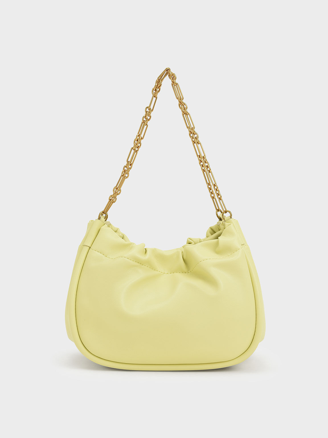Solange Double Chain Handle Slouchy Bag, Butter, hi-res