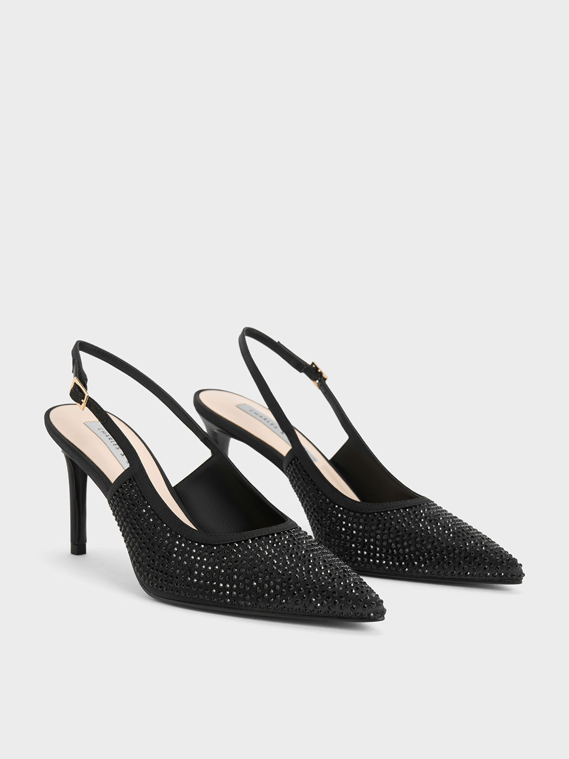 Embellished slingbacks clearance
