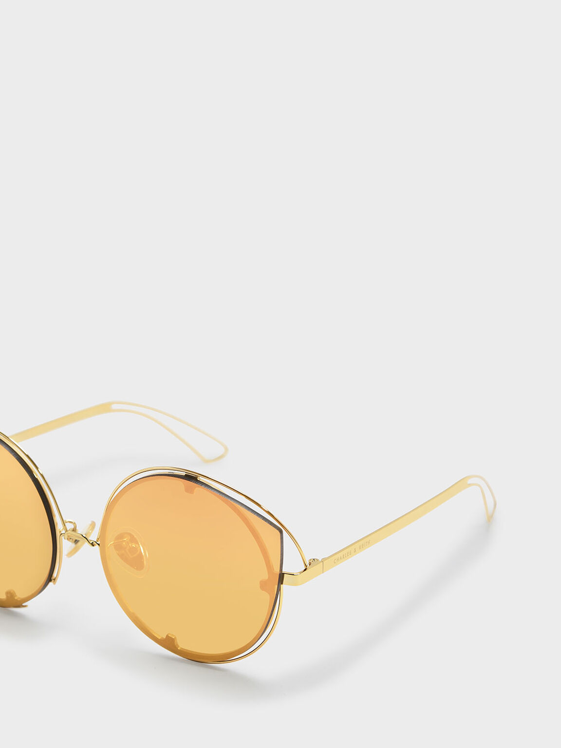 Wire Frame Sunglasses, Gold, hi-res