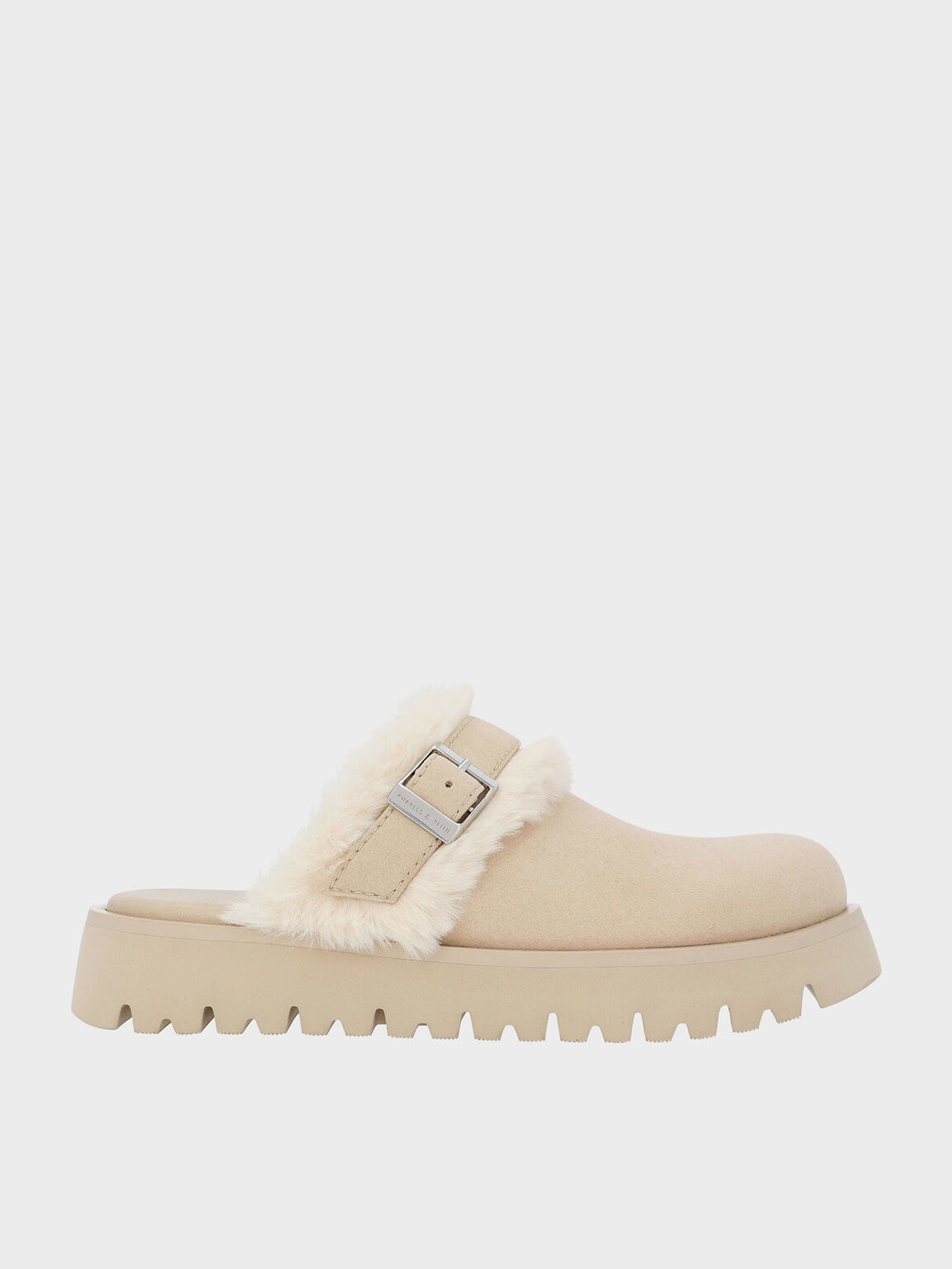 Fur trimmed mules deals