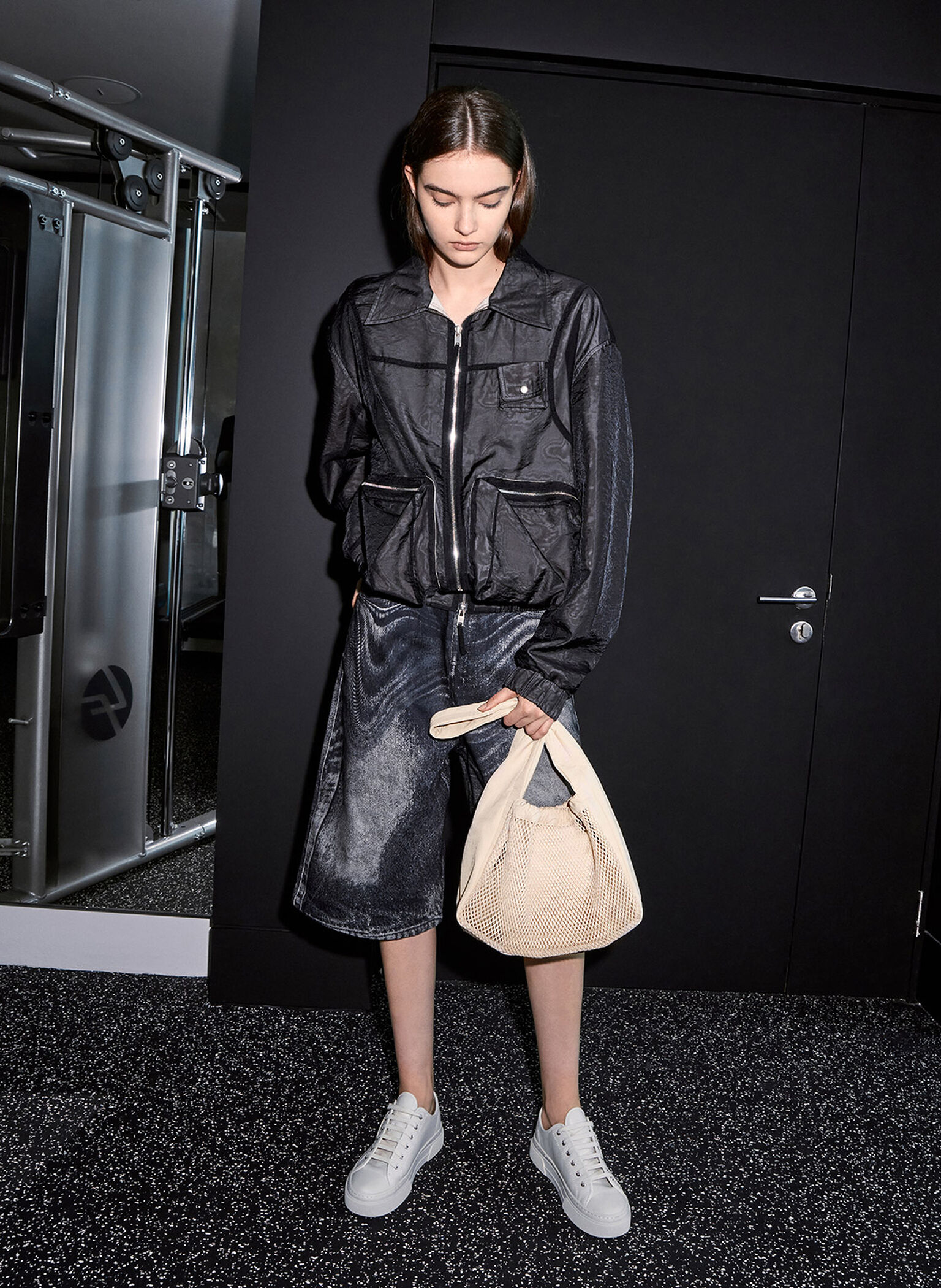 Bolso Terra de malla y nylon, Oat, hi-res