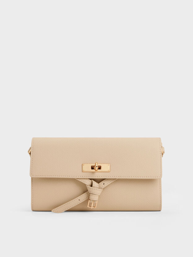 Tricha Knotted-Belt Crossbody Bag, Sand Beige, hi-res