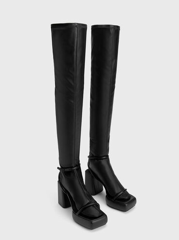 Lucile Thigh-High Boots, Black, hi-res