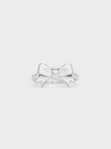 Paige Ribbon Ring, Silver, hi-res