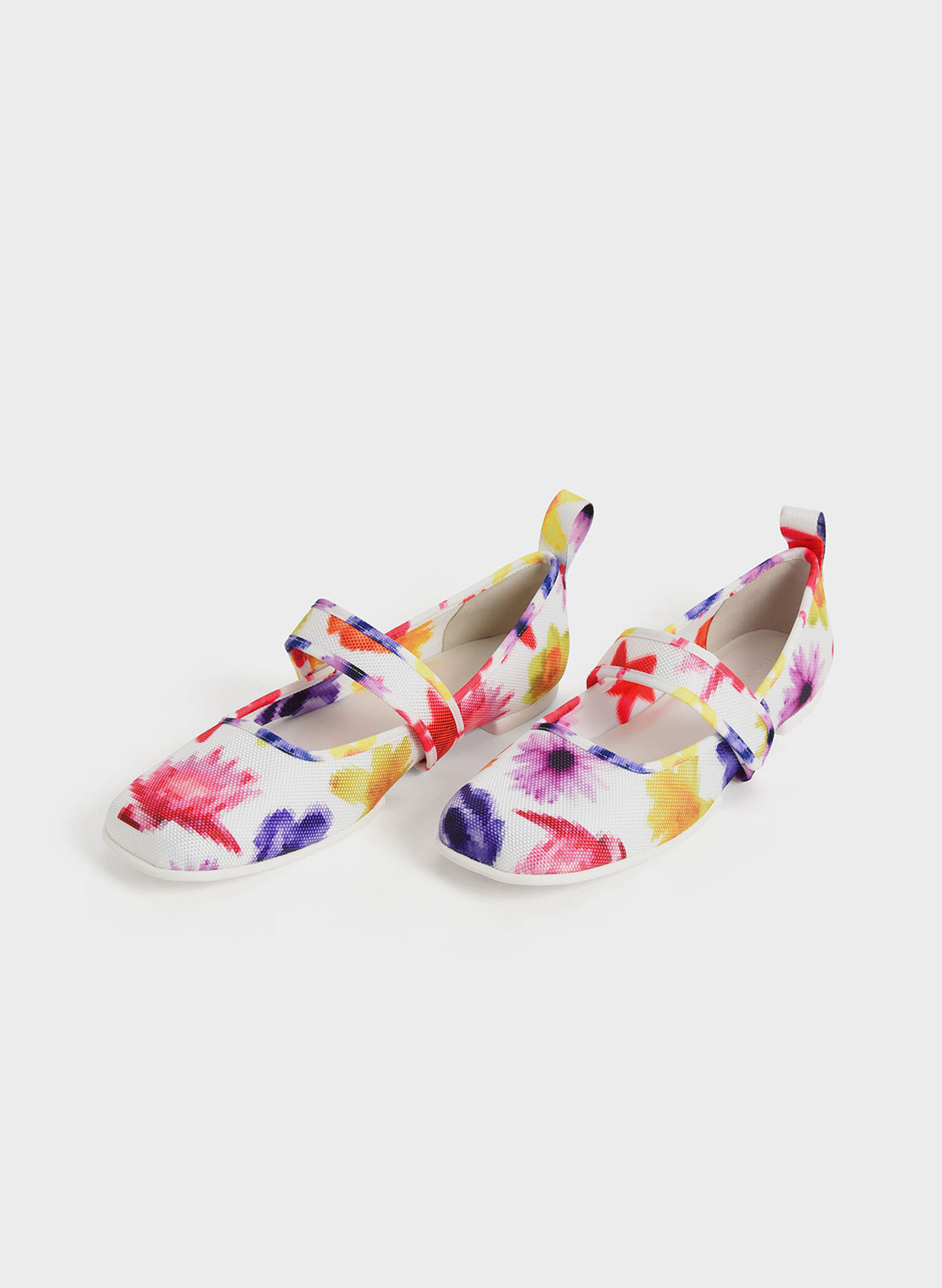 Nori Recycled Polyester Printed Mary Jane Flats, Multi, hi-res