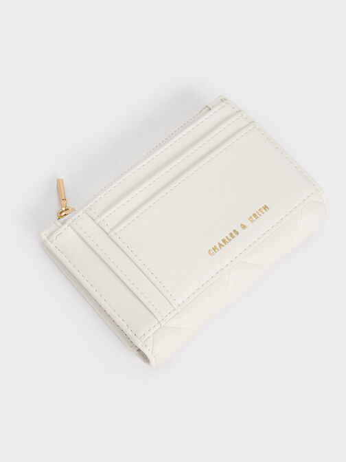 Gemma Quilted Cardholder, White, hi-res