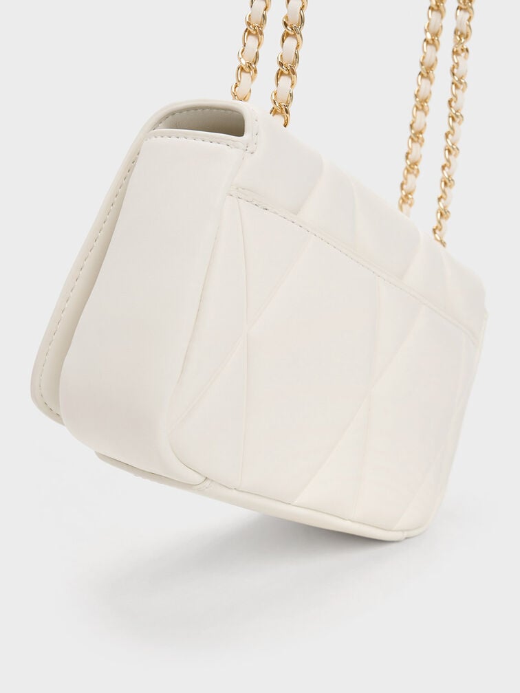 Bolso acolchado Arwen, Blanco, hi-res