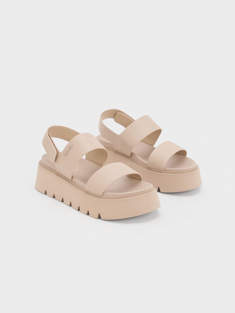 Jadis Chunky Flatform Sandals, Beige, hi-res