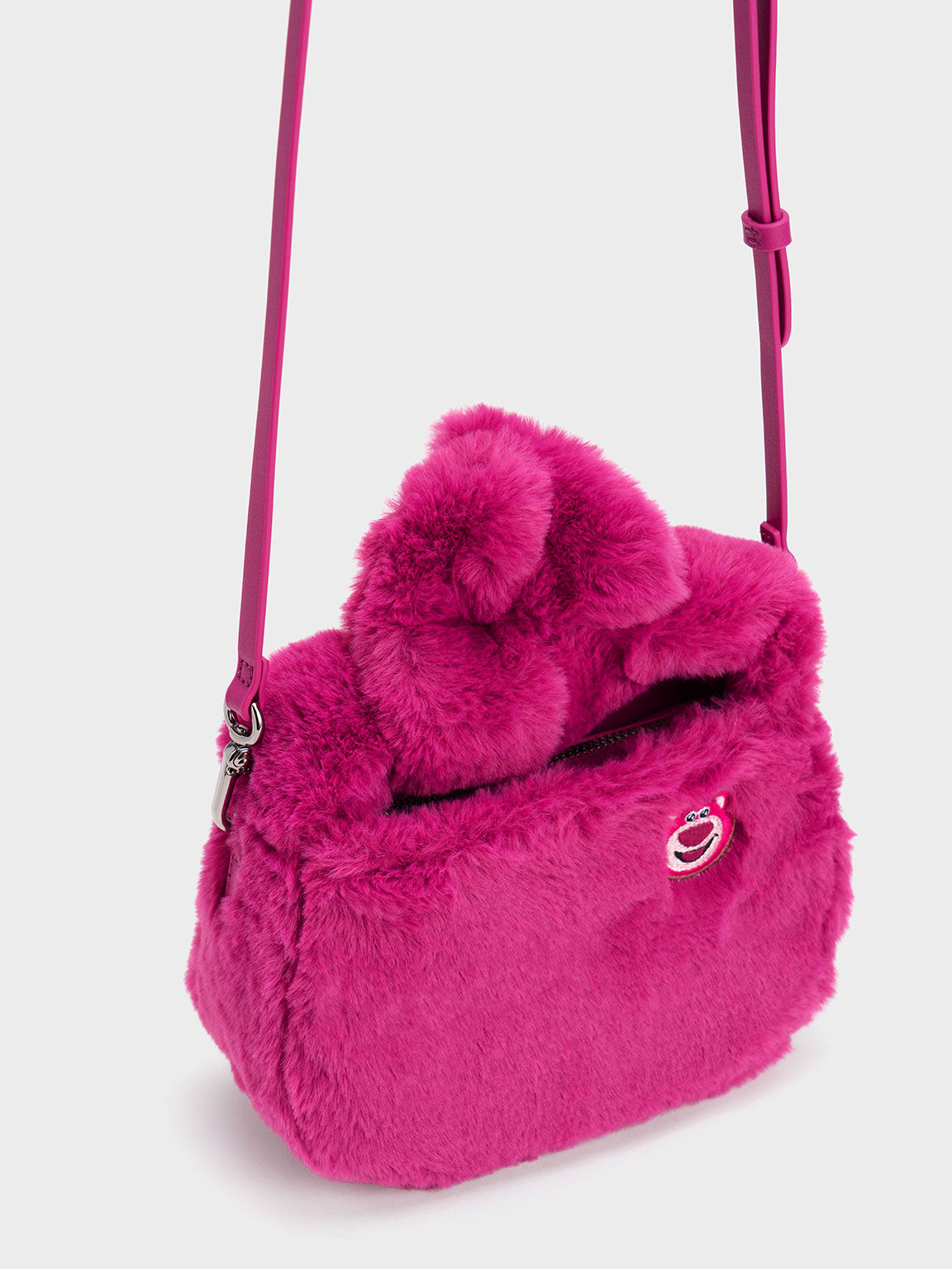 Lotso Furry Knotted Bag, Purple, hi-res