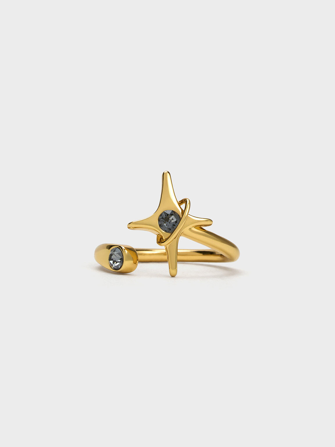 Star Crystal Ring, Black, hi-res