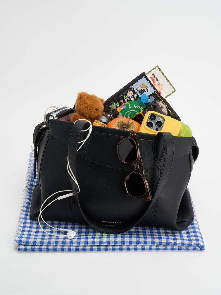 Roan Tote Bag, Black, hi-res