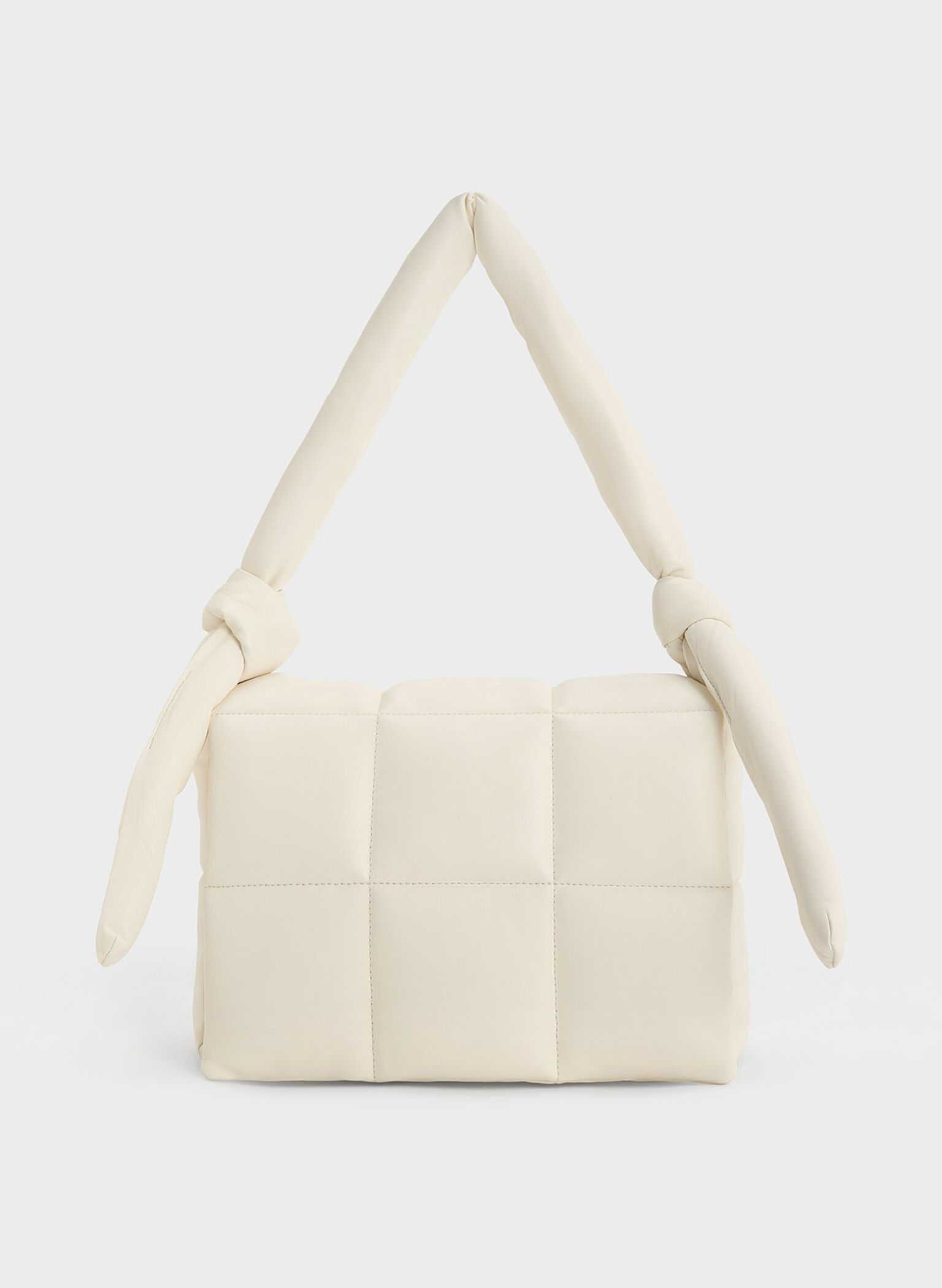Cream Errya Quilted Puffy Crossbody Bag - CHARLES & KEITH US