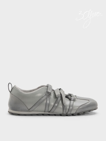 Silko Burnished Mary Jane Sneakers, Light Grey, hi-res
